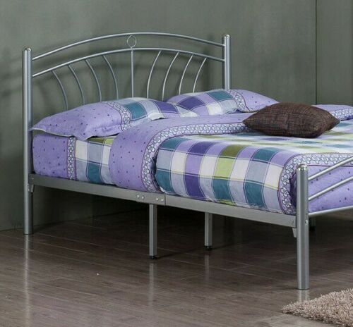 Tuscany Silver Metal Bed Frame - Single or Double